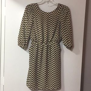 Sugar Lips Chevron striped dress with pockets